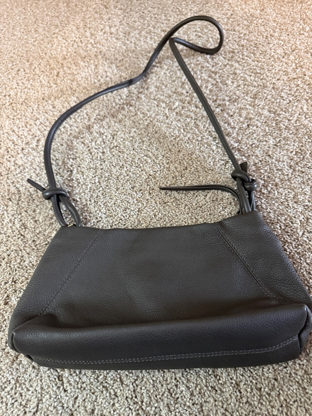 HOBO Dark Brown Pebbled Leather Crossbody